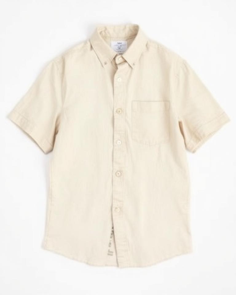 Linen Blend Short Sleeve Shirt